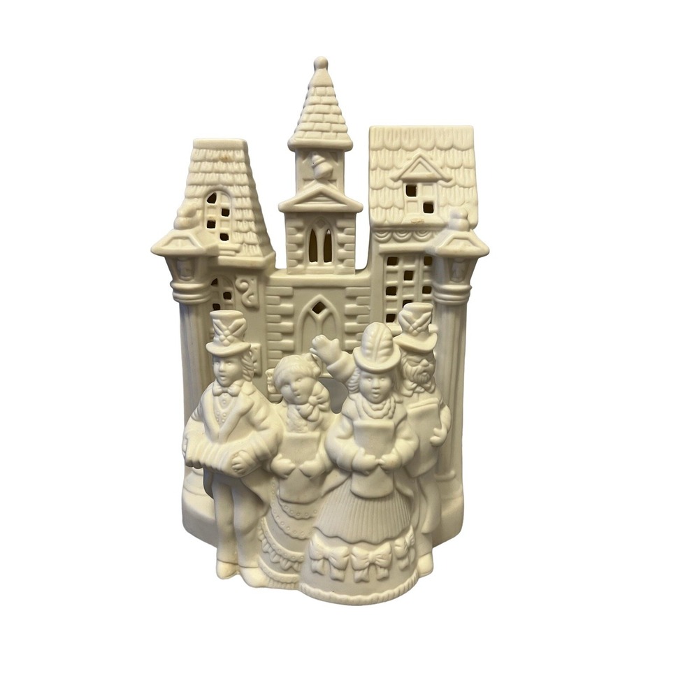 Partylite Village Carolers Tealight Candle Holder White Bisque P0204 Christmas